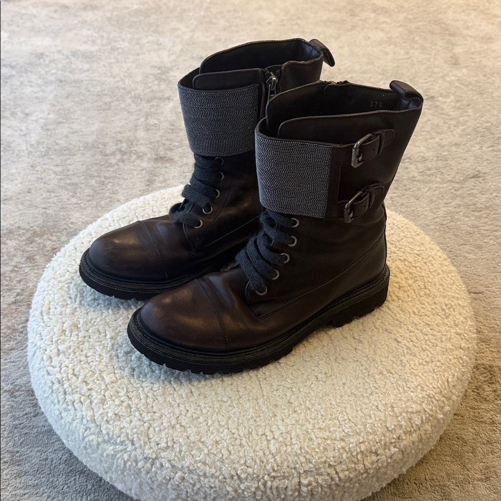 Brunello Cucinelli Brown and Gray Women's Boots